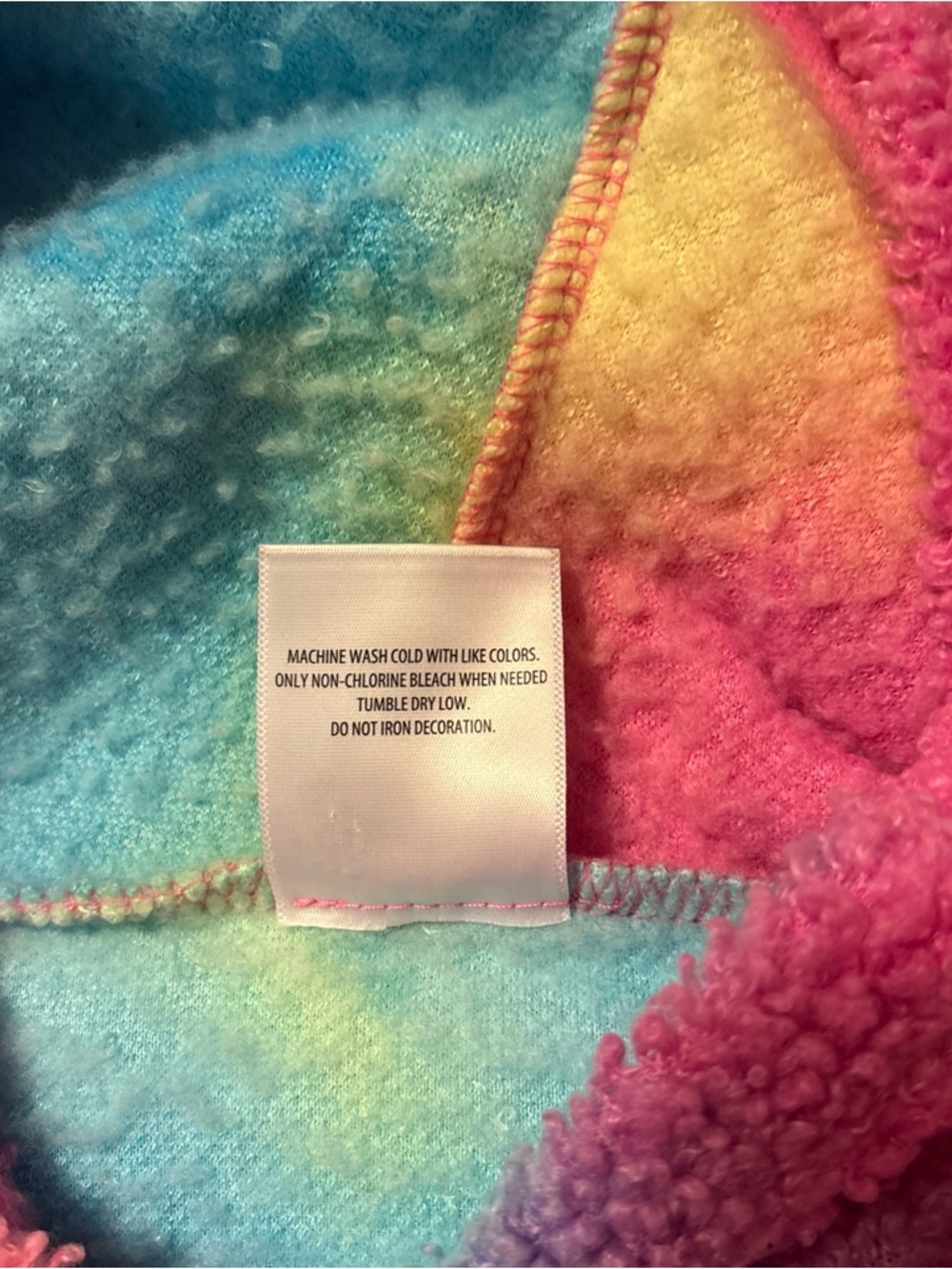 I Am Enough Tie-Dye Sherpa Hoodie - Multicolor Mattel - Picture 4 of 4